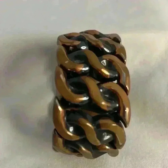 Vintage Art Modern  Copper Expandable Stretch Bracelet - Picture 3 of 4